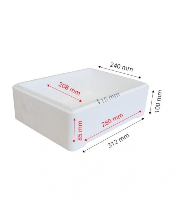 Caja y tapa de Poliestireno Expandido