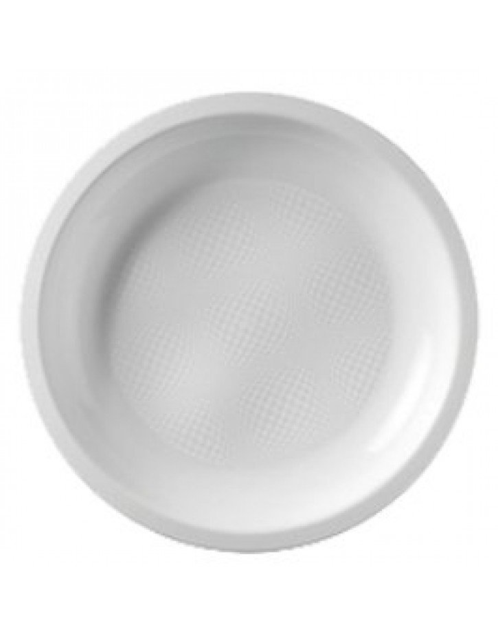 PLATO LLANO PLASTICO BLANCO