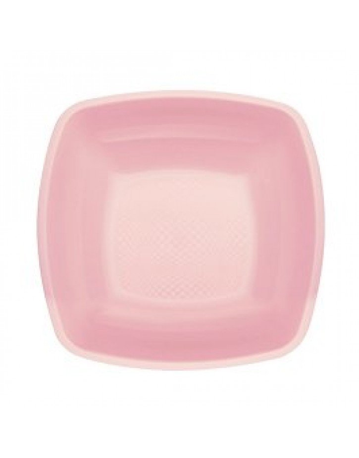 PLATO PLASTICO HONDO PP ROSA CLARO