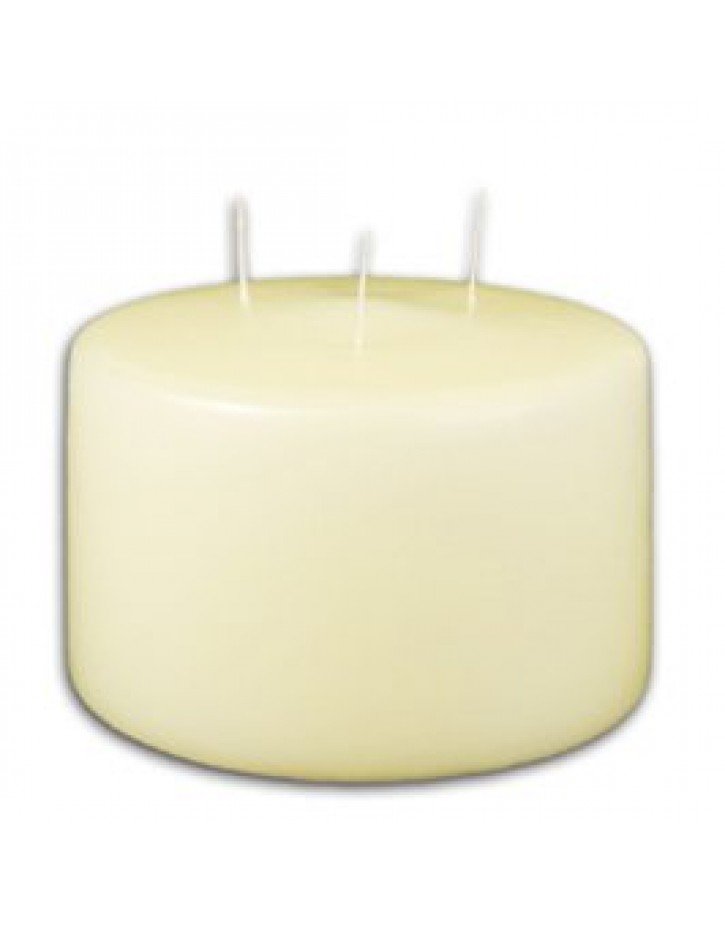 VELA TACO MOD. IVORY TRES MECHAS CREMA 