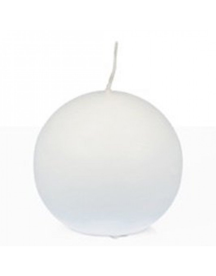 VELA BOLA REDONDA DIAM. 8 CM BLANCO