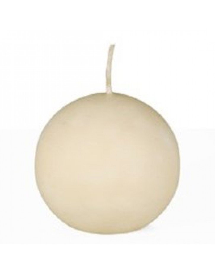 VELA BOLA REDONDA DIAM. 8 CM CREMA