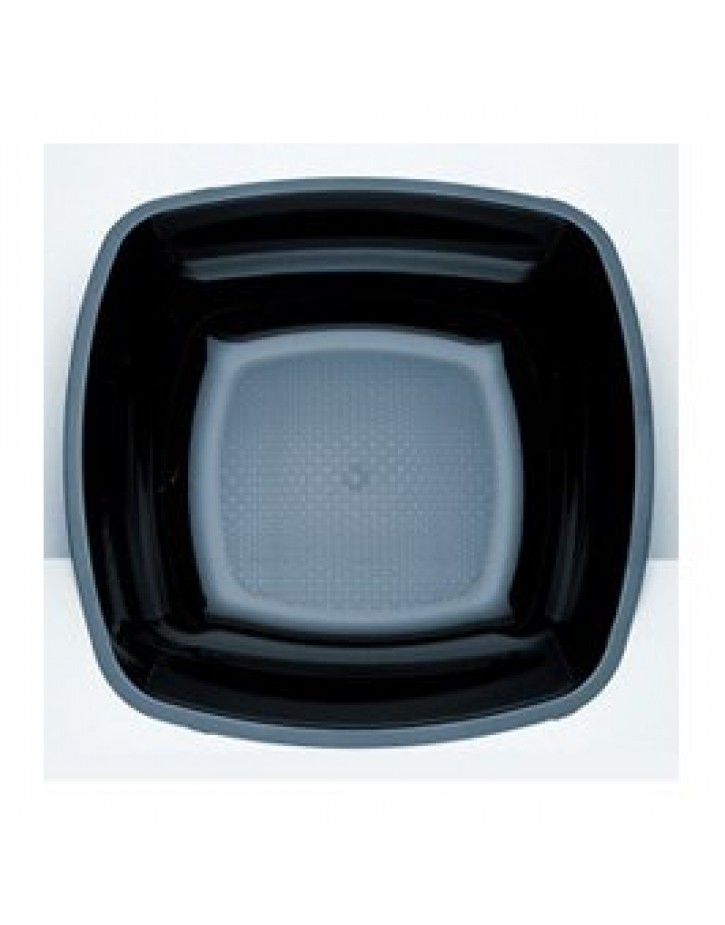 PLATO NEGRO PLÁSTICO HONDO