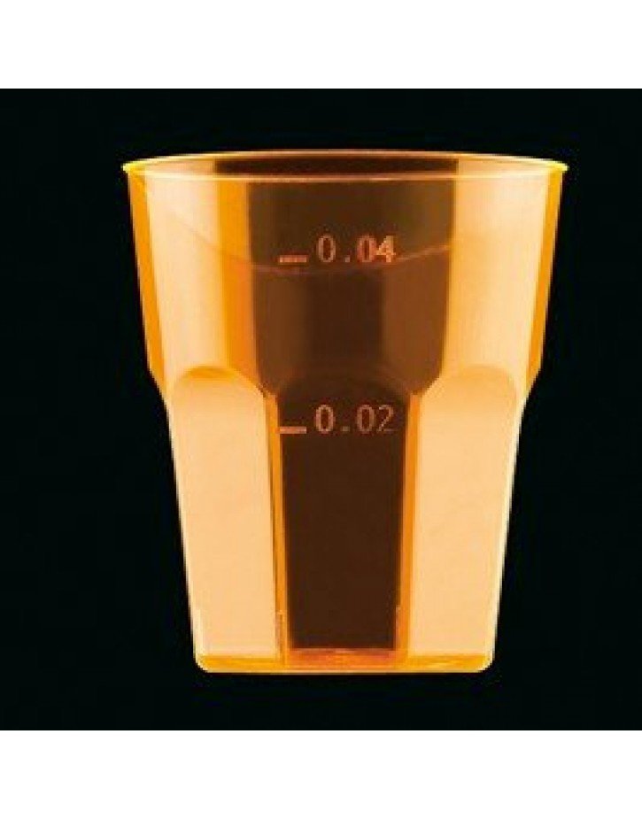 VASO DE LICOR COLOR NARANJA