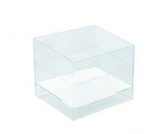 MINI CUBO DE PLASTICO, TRANSPARENTE