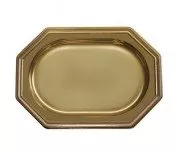 BANDEJA OCTOGONAL ORO PLASTICO