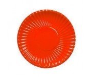 PLATO CARTON ROJO 18 cm 10 Ud/Paq