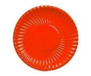 PLATO CARTON ROJO 23 cm 10 Ud/Paq