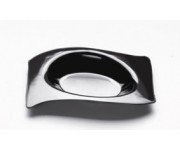 PLATO CUADRADO PLASTICO NEGRO