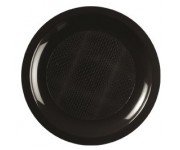 PLATO LLANO PLASTICO NEGRO