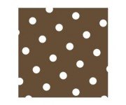 SERVILLETAS DOTS 20 x 20 cm MARRON (20 Ud/Paq)