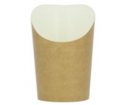 VASO DESECHABLE ANTIGRASA CARTON EFECTO KRAFT  MEDIANO PARA WRAPP Y FRITOS  