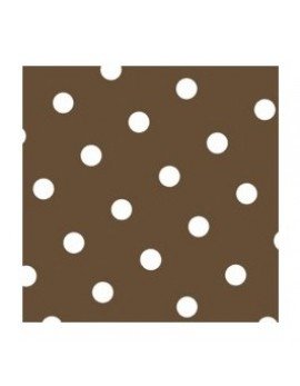 SERVILLETAS DOTS 20 x 20 cm MARRON (20 Ud/Paq)