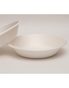 PLATO HONDO CAÑA DE AZÚCAR 19 cm EXTRA RESISTENTE (50 Ud/Paq)