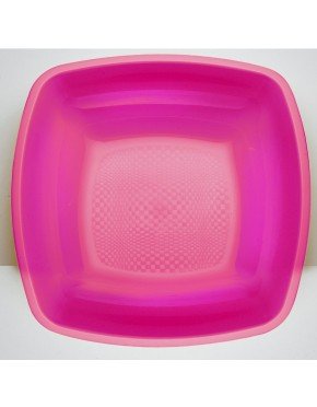 PLATO HONDO PP  18 cm FUCSIA  6 Ud/Paq
