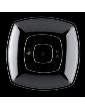 PLATO LLANO DE PLÁSTICO NEGRO