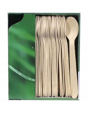 CUCHARILLAS MADERA CAFÉ/POSTRE 11 cm