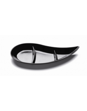 MINI PLATO DE PLASTICO NEGRO