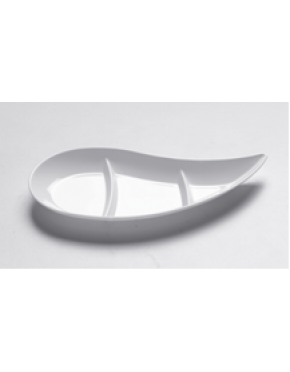 MINI PLATO DE PLASTICO BLANCO
