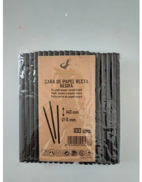 PAJITAS PAPEL NEGRAS