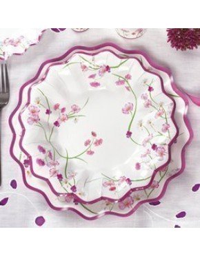 PLATO de carton ROSA