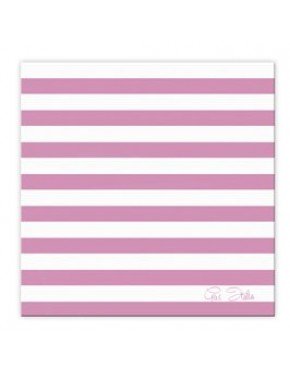 SERVILLETAS 3 CAPAS DECORADO RAYAS BLANCO Y MALVA 33 x 33 cm (20 Ud/Paq)
