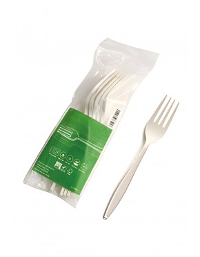 TENEDOR DE MAIZ BIO Y COMPOSTABLE 17,5 cm (50 Ud/Paq)