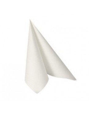 SERVILLETA CÓCTEL EFECTO TELA 12,5 x 12,5 cm BLANCA 