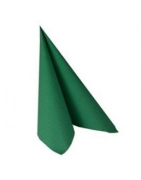 SERVILLETA LISA EFECTO TELA 16,5 x 16,5 cm VERDE OSCURO (20 Ud/Paq)