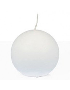 VELA BOLA   BLANCA 8CM 1 Ud/Paq