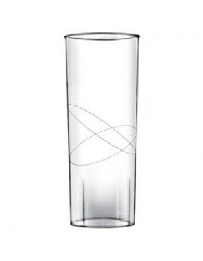 VASO TUBO LONG DRINK 300 cc TRANSPARENTE 10 Ud/Paq