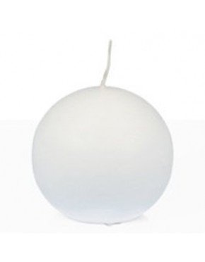 VELA BOLA REDONDA DIAM. 8 CM BLANCO