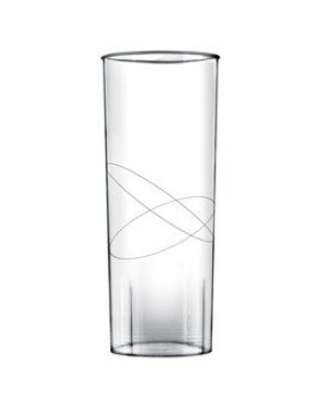 VASO TUBO LONG DRINK 300 cc TRANSPARENTE 10 Ud/Paq