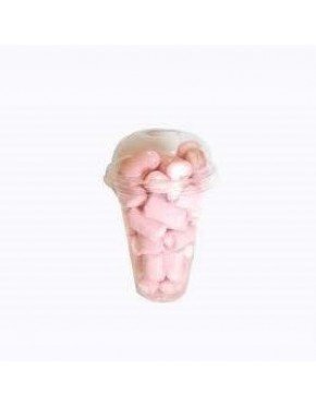 VASO PLÁSTICO 500CC TRANSPARENTE  CON TAPA CUPULA AGUJERO (10 Ud/Paq )