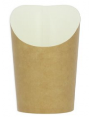 VASO DESECHABLE ANTIGRASA CARTON EFECTO KRAFT  MEDIANO PARA WRAPP Y FRITOS  