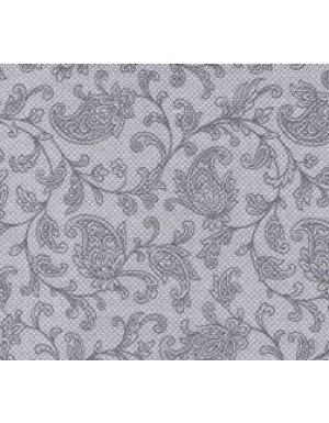 SERVILLETAS CÓCTEL ORNAMENT EFECTO TELA 12,5 x 12,5 cm GRIS  (20 Ud/Paq)