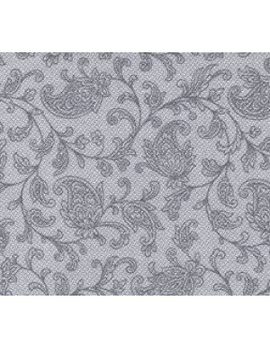 SERVILLETAS CÓCTEL ORNAMENT EFECTO TELA 12,5 x 12,5 cm GRIS  (20 Ud/Paq)