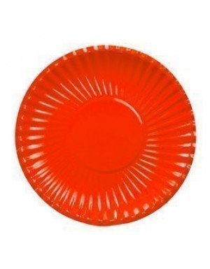 PLATO CARTON ROJO 23 cm 10 Ud/Paq