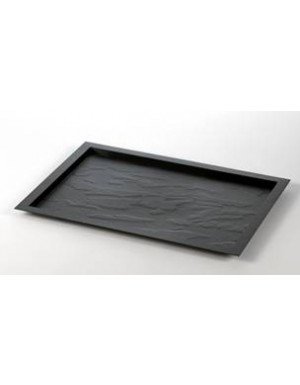 BANDEJA EFECTO PIZARRA REUTILIZABLE 31,5 x 24 cm NEGRO  5 Ud/Paq 