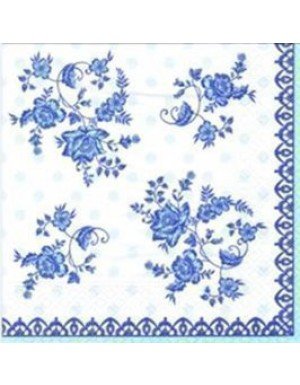 SERVILLETAS 3 CAPAS FRISIAN BLUE 16,5 x 16,5 cm (20 Ud/Paq)