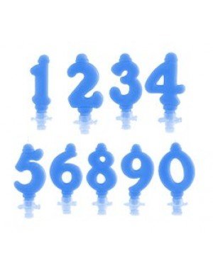 VELAS ECOLÓGICAS AZULES NUMEROS CUMPLEAÑOS  1 Ud/Paq