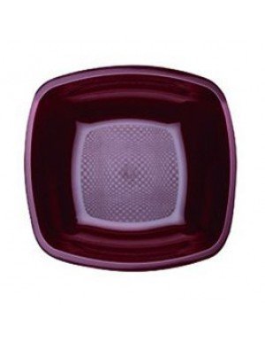 PLATO HONDO PP  18 cm BURDEOS  12 Ud/Paq