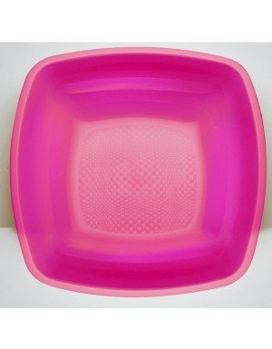 PLATO HONDO PP  18 cm FUCSIA  6 Ud/Paq