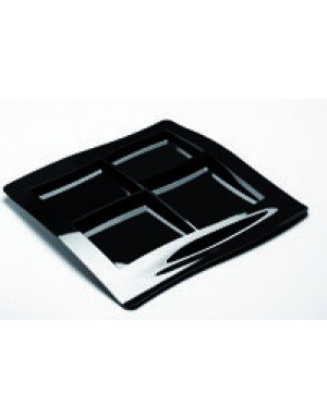 BANDEJA CON COMPARTIMENTOS 36 cm NEGRA 1 Ud/Paq