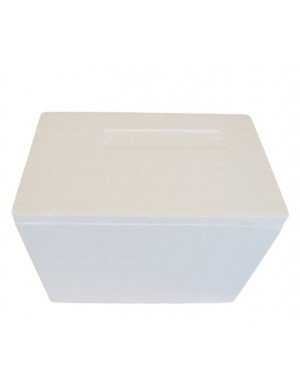 Caja térmica de poliestireno expandido 8 litros, para transporte de alimentos (1 paquete de 20 unidades)