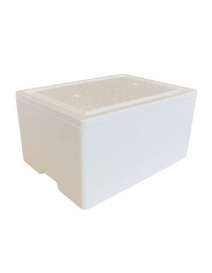 Caja térmica de poliestireno expandido 16 litros, para transporte de alimentos (1 paquete de 16 unidades)
