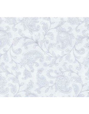 SERVILLETAS CÓCTEL ORNAMENT EFECTO TELA 12,5 x 12,5 cm BLANCO ( 20 Ud/Paq)