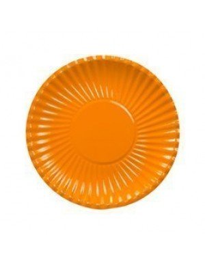 PLATO CARTON NARANJA 18 cm 10 Ud/Paq