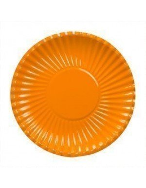 PLATO CARTON NARANJA 23 cm 10 Ud/Paq