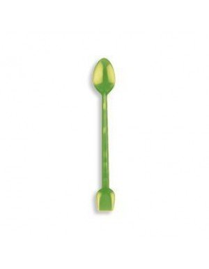 CUCHARILLA GRANIZADO/HELADO VERDE TRANSPARENTE 18 cm 20 Ud/Paq  